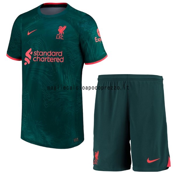 Terza Conjunto De Bambino Liverpool 2022 2023 Verde