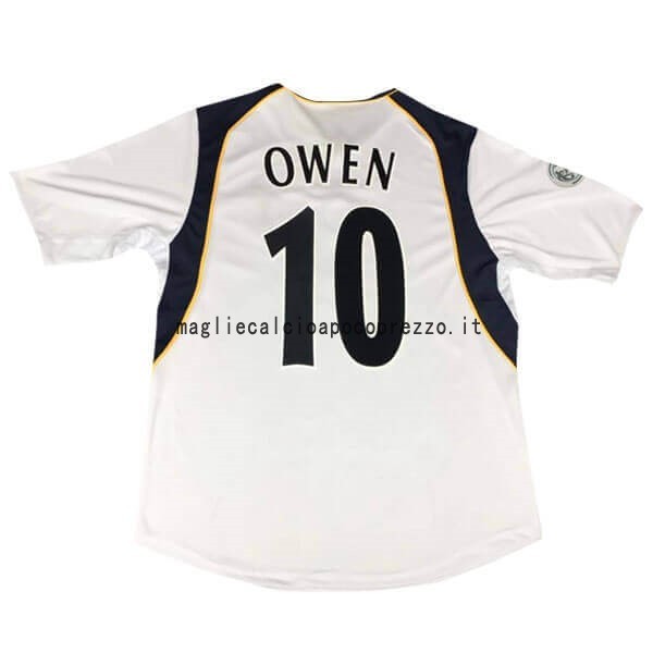 NO.10 Owen European Super Cup Prima Maglia Liverpool Stile rétro 2005 Bianco