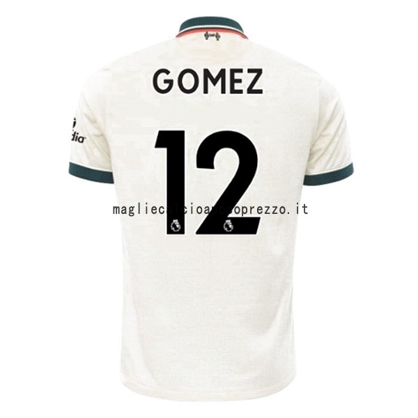 NO.12 Gomez Seconda Maglia Liverpool 2021 2022 Bianco