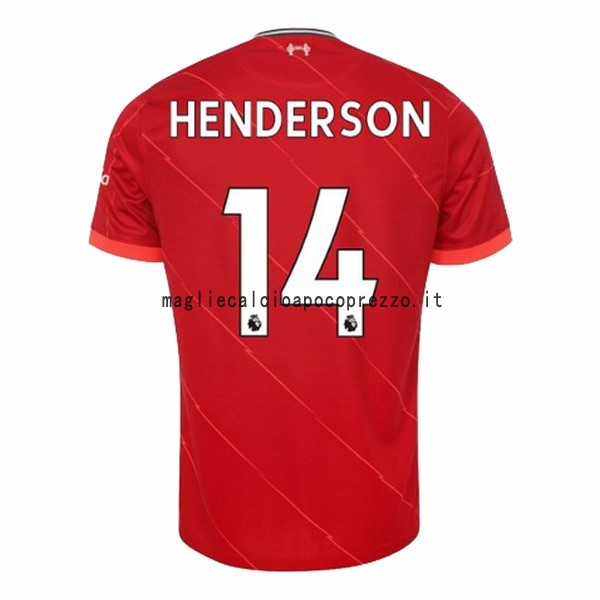NO.14 Henderson Prima Maglia Liverpool 2021 2022 Rosso