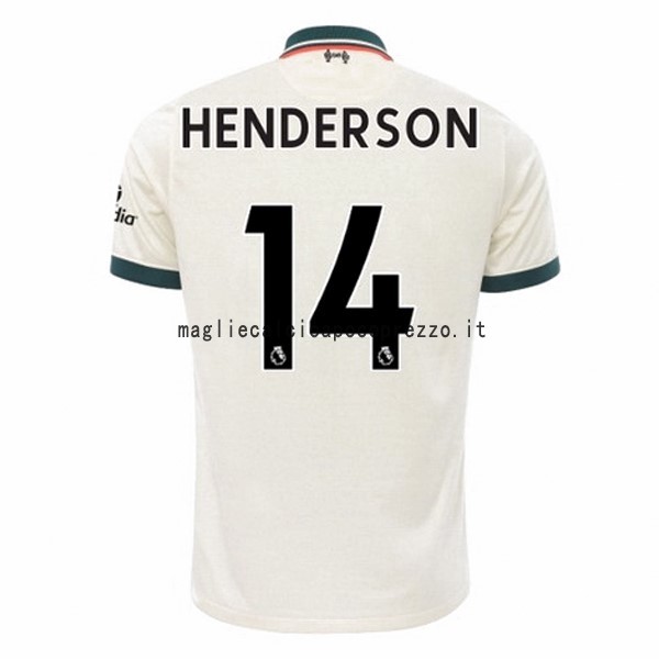 NO.14 Henderson Seconda Maglia Liverpool 2021 2022 Bianco