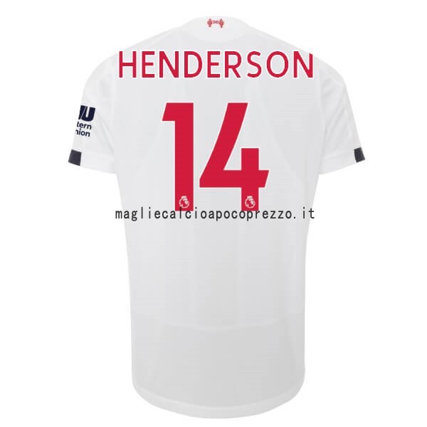 NO.14 Henderson Seconda Maglia Liverpool 2019 2020 Bianco