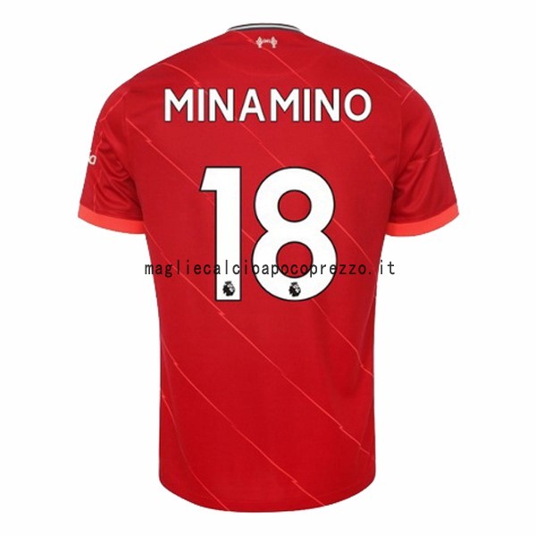 NO.18 Minamino Prima Maglia Liverpool 2021 2022 Rosso