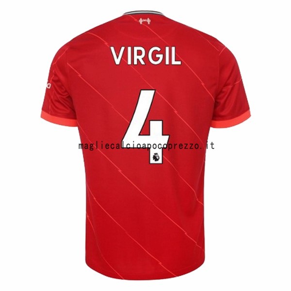 NO.4 Virgil Prima Maglia Liverpool 2021 2022 Rosso