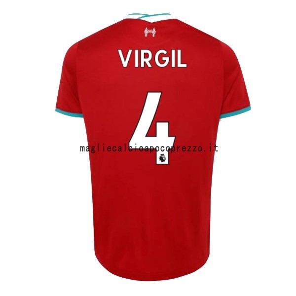 NO.4 Virgil Prima Maglia Liverpool 2020 2021 Rosso