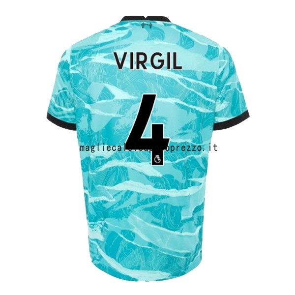 NO.4 Virgil Seconda Maglia Liverpool 2020 2021 Blu