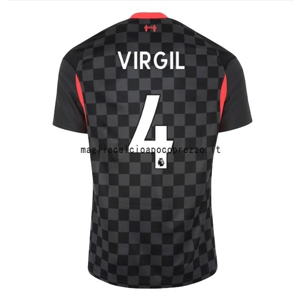 NO.4 Virgil Terza Maglia Liverpool 2020 2021 Nero