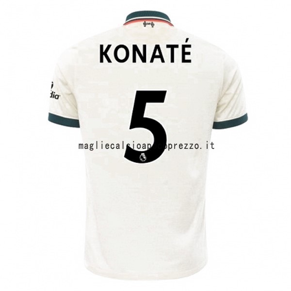 NO.5 Konaté Seconda Maglia Liverpool 2021 2022 Bianco