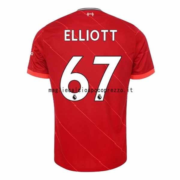 NO.67 Elliott Prima Maglia Liverpool 2021 2022 Rosso