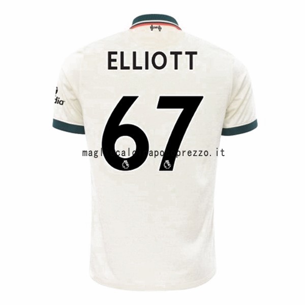 NO.67 Elliott Seconda Maglia Liverpool 2021 2022 Bianco