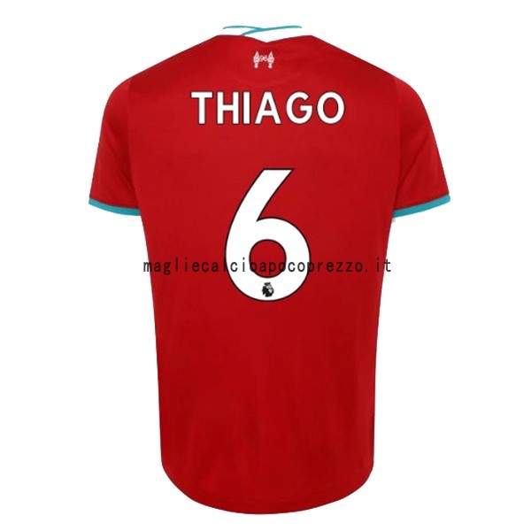 NO.6 Thiago Prima Maglia Liverpool 2020 2021 Rosso