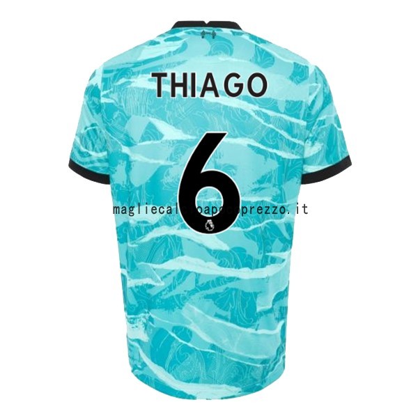 NO.6 Thiago Seconda Maglia Liverpool 2020 2021 Blu