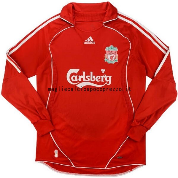 Prima Manica lunga Liverpool Stile rétro 2006 2007 Rosso