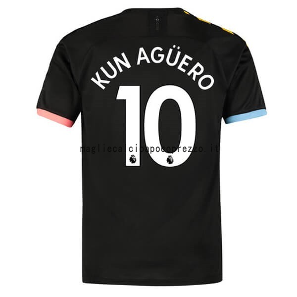 NO.10 Kun Aguero Seconda Maglia Manchester City 2019 2020 Nero