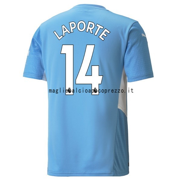 NO.14 Laporte Prima Maglia Manchester City 2021 2022 Blu