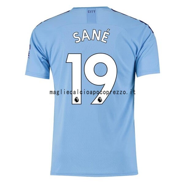 NO.19 Sane Prima Maglia Manchester City 2019 2020 Blu