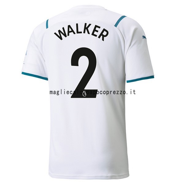 NO.2 Walker Seconda Maglia Manchester City 2021 2022 Bianco