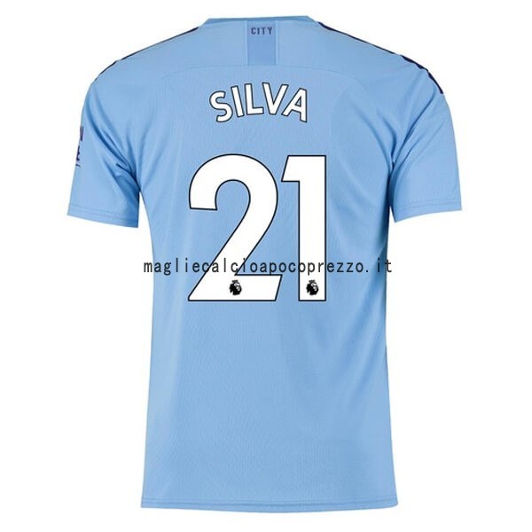 NO.21 Silva Prima Maglia Manchester City 2019 2020 Blu