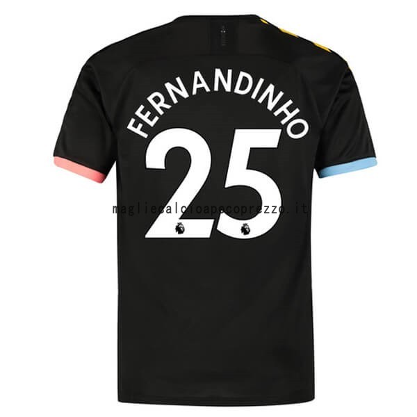 NO.25 Fernandinho Seconda Maglia Manchester City 2019 2020 Nero