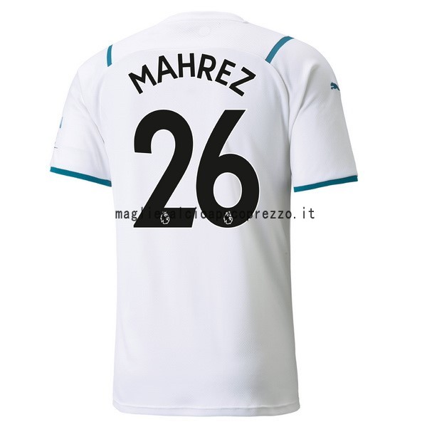 NO.26 Mahrez Seconda Maglia Manchester City 2021 2022 Bianco