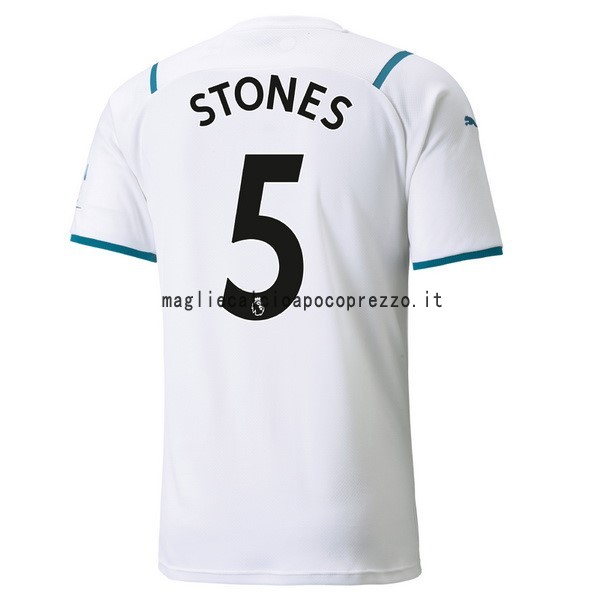 NO.5 Stones Seconda Maglia Manchester City 2021 2022 Bianco