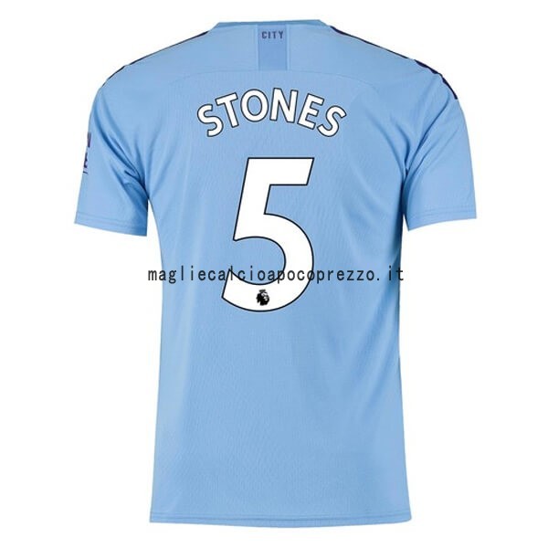 NO.5 Stones Prima Maglia Manchester City 2019 2020 Blu