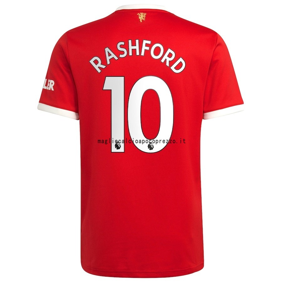 NO.10 Rashford Prima Maglia Manchester United 2021 2022 Rosso