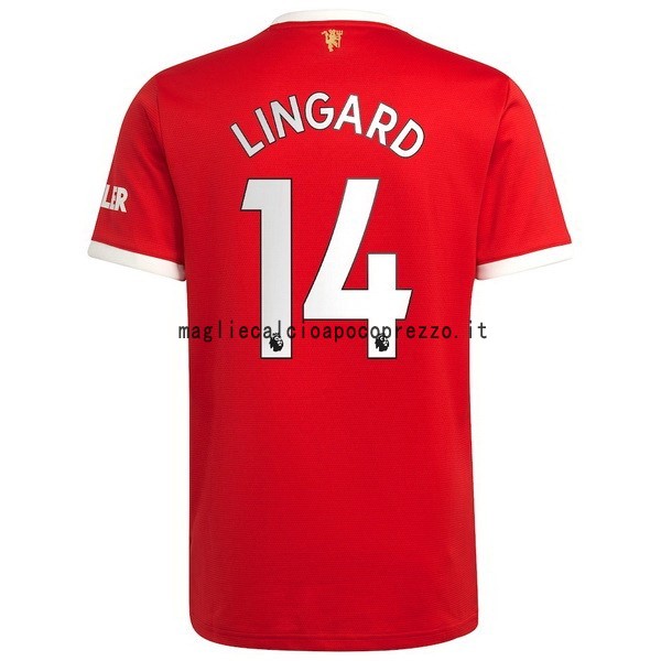 NO.14 Lingard Prima Maglia Manchester United 2021 2022 Rosso