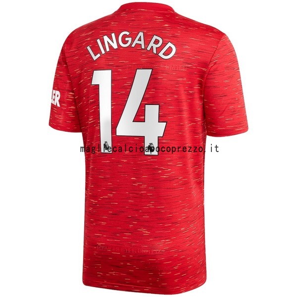 NO.14 Lingard Prima Maglia Manchester United 2020 2021 Rosso