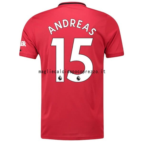 NO.15 Andreas Prima Maglia Manchester United 2019 2020 Rosso