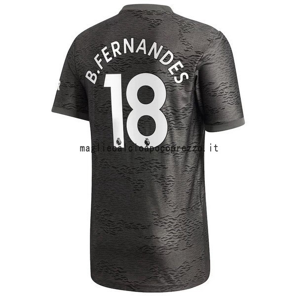 NO.18 B. Fernandes Seconda Maglia Manchester United 2020 2021 Nero