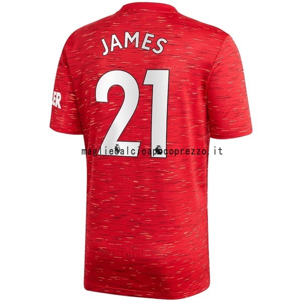 NO.21 James Prima Maglia Manchester United 2020 2021 Rosso
