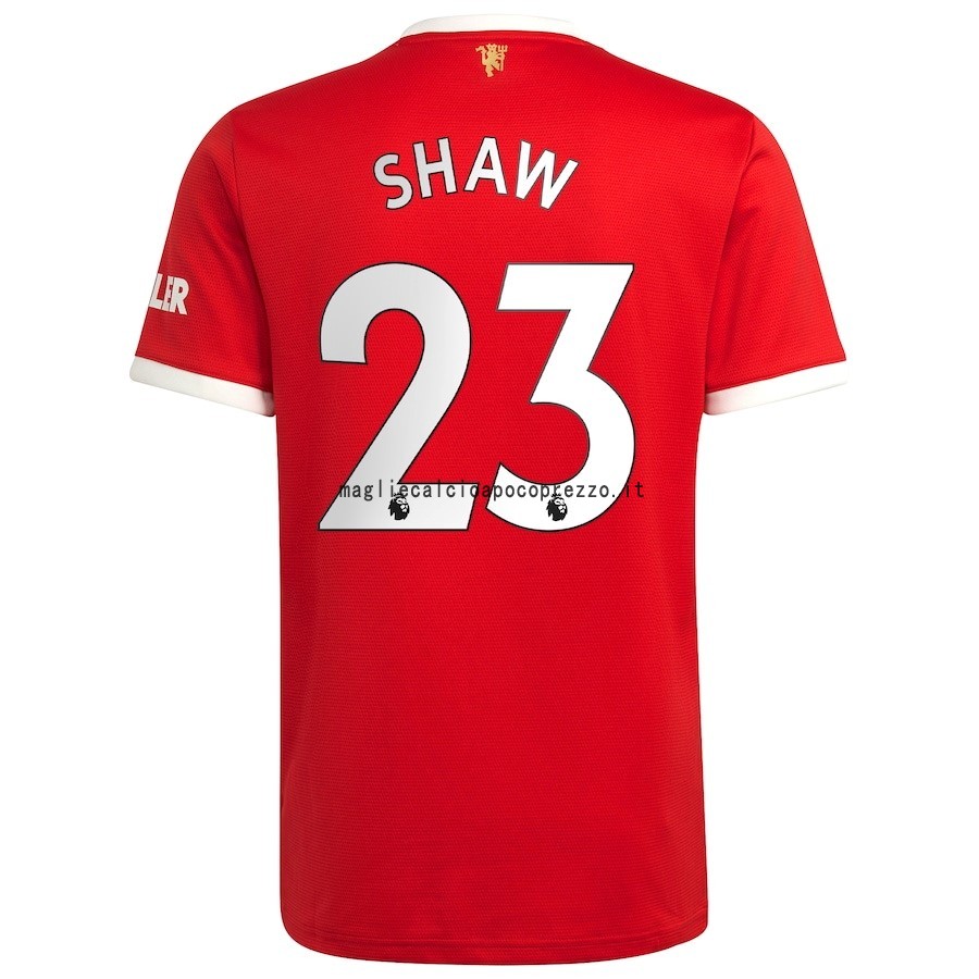 NO.23 Shaw Prima Maglia Manchester United 2021 2022 Rosso