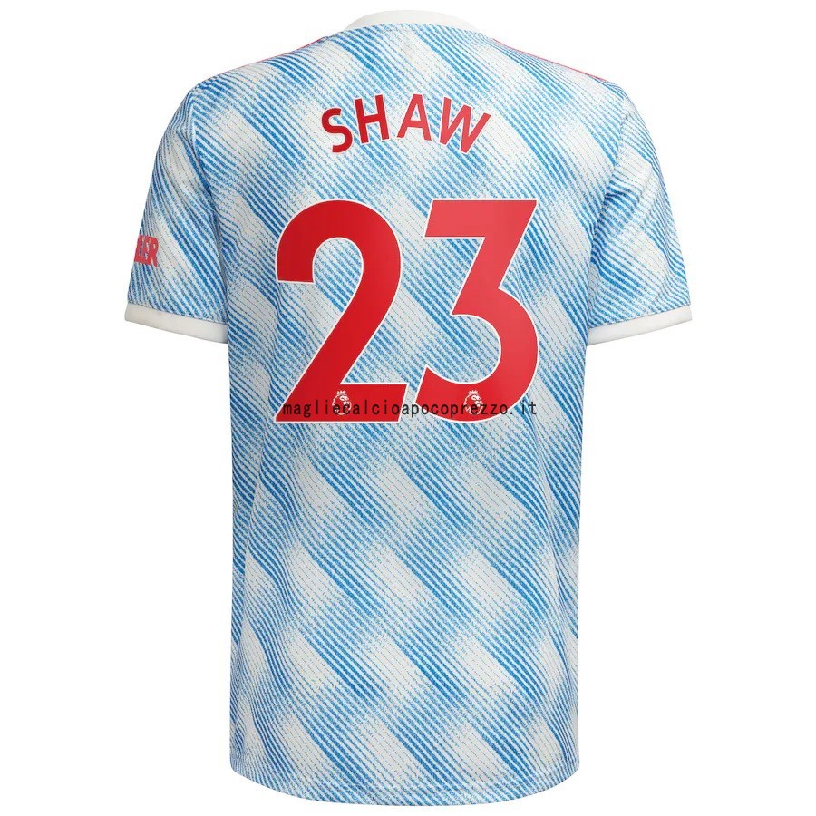 NO.23 Shaw Seconda Maglia Manchester United 2021 2022 Blu