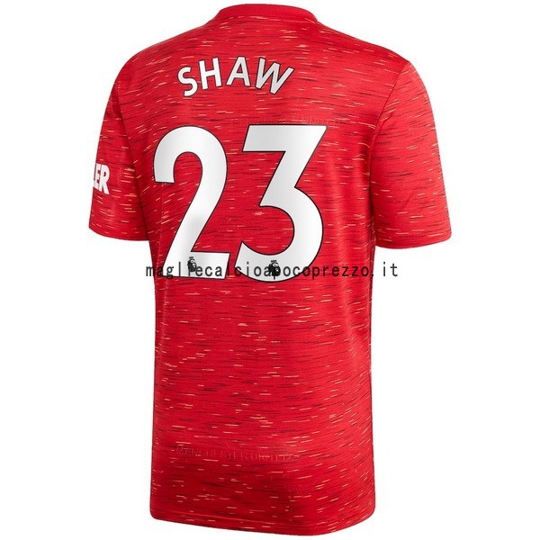 NO.23 Shaw Prima Maglia Manchester United 2020 2021 Rosso