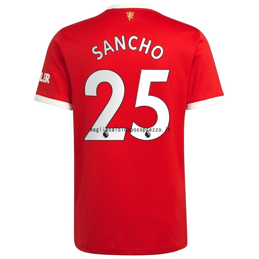 NO.25 Sancho Prima Maglia Manchester United 2021 2022 Rosso