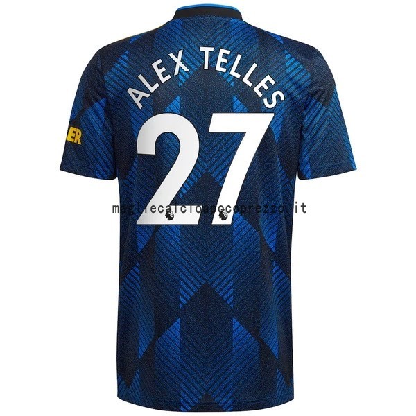 NO.27 Alex Telles Terza Maglia Manchester United 2021 2022 Blu