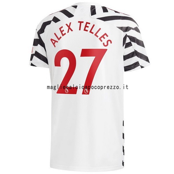 NO.27 Alex Telles Terza Maglia Manchester United 2020 2021 Bianco