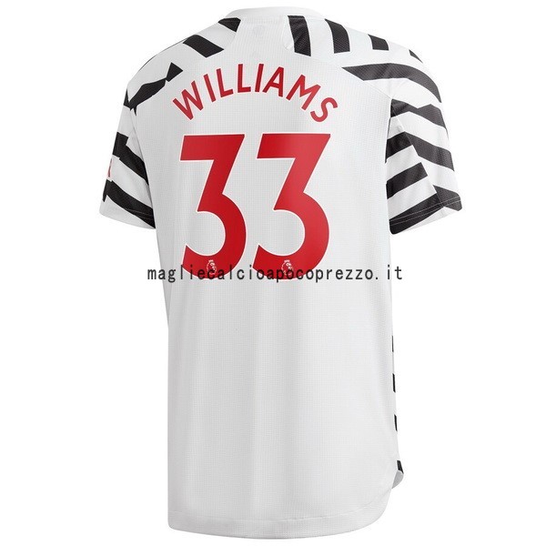 NO.33 Williams Terza Maglia Manchester United 2020 2021 Bianco