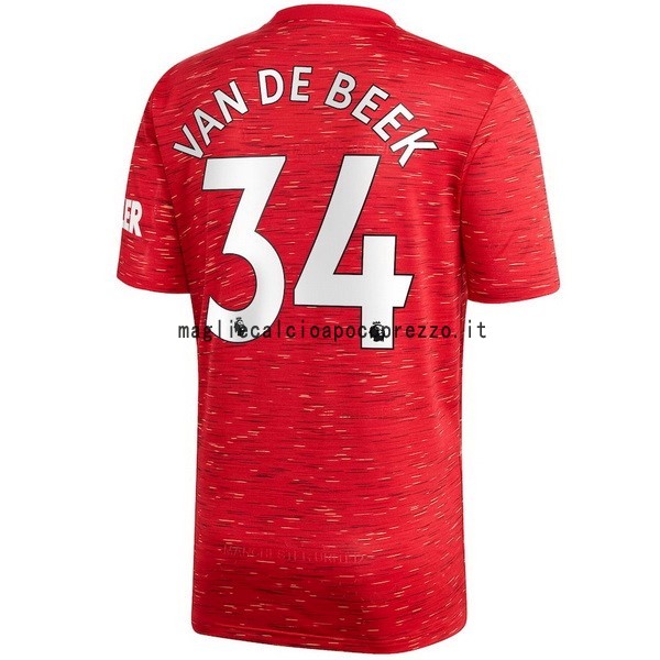 NO.34 Van De Beek Prima Maglia Manchester United 2020 2021 Rosso
