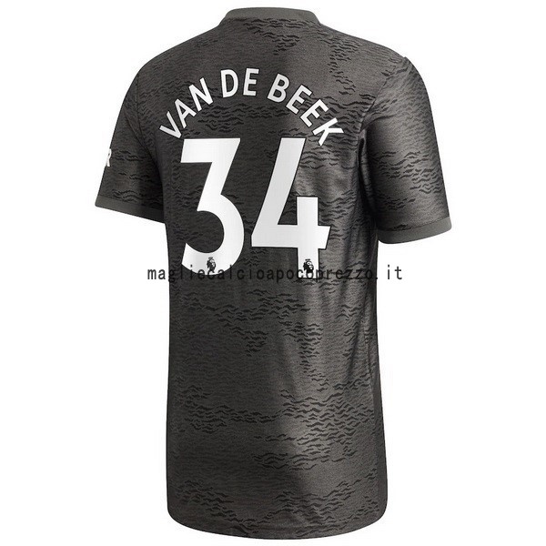 NO.34 Van De Beek Seconda Maglia Manchester United 2020 2021 Nero