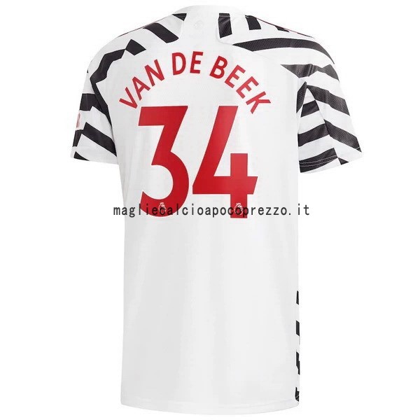 NO.34 Van De Beek Terza Maglia Manchester United 2020 2021 Bianco