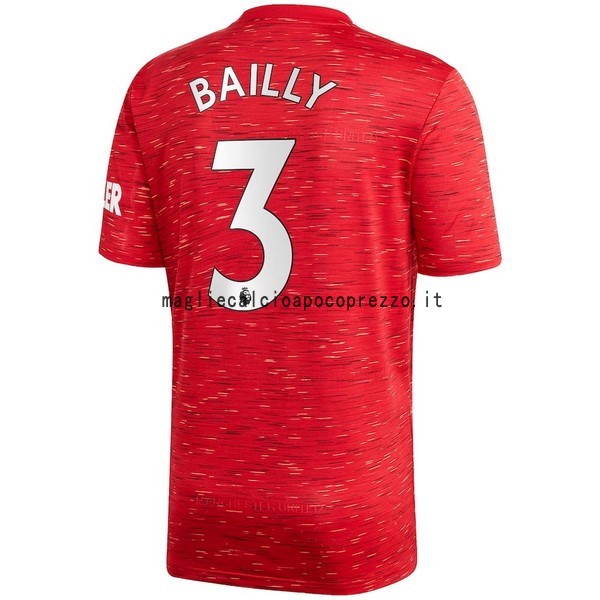 NO.3 Bailly Prima Maglia Manchester United 2020 2021 Rosso