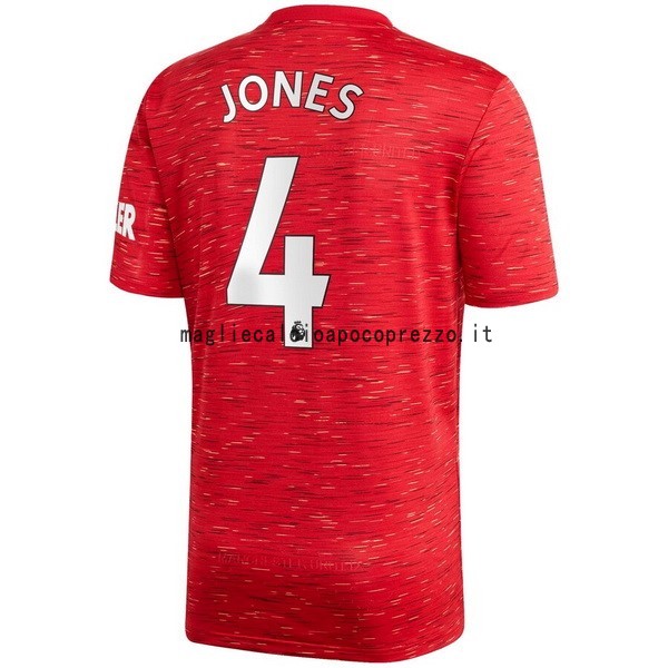NO.4 Jones Prima Maglia Manchester United 2020 2021 Rosso