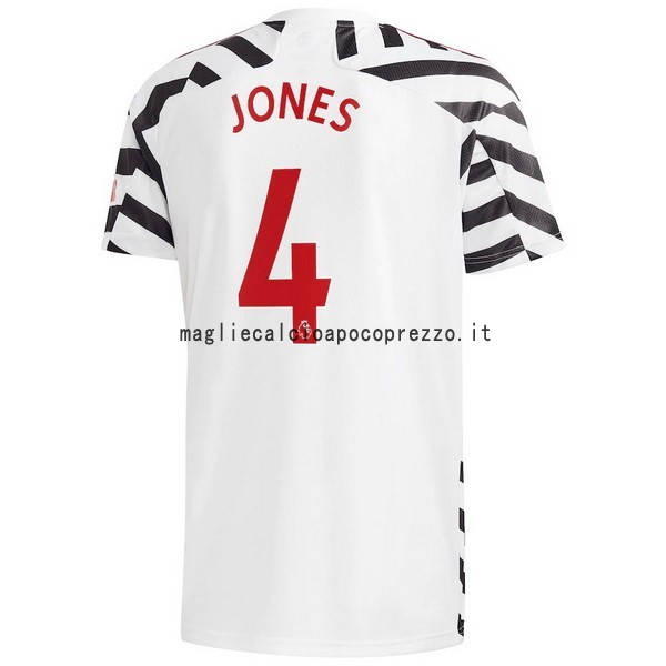 NO.4 Jones Terza Maglia Manchester United 2020 2021 Bianco