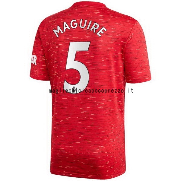NO.5 Maguire Prima Maglia Manchester United 2020 2021 Rosso