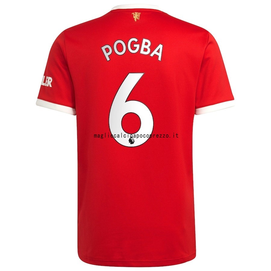 NO.6 Pogba Prima Maglia Manchester United 2021 2022 Rosso