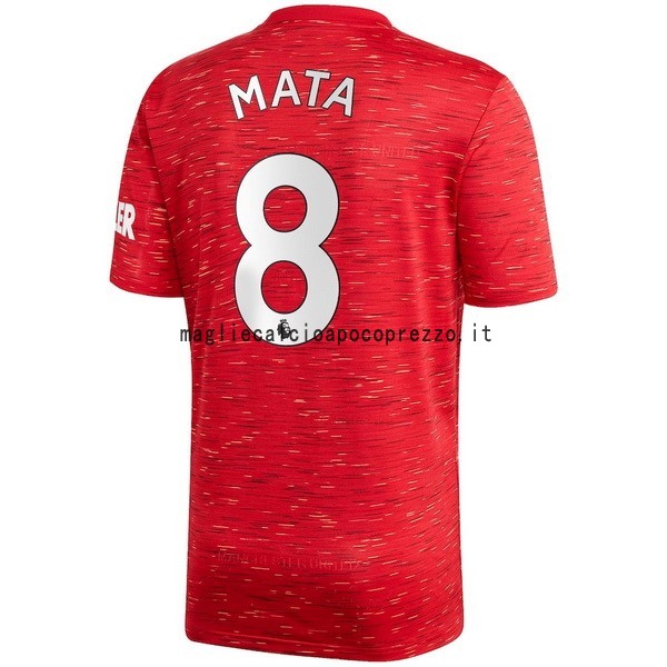 NO.8 Mata Prima Maglia Manchester United 2020 2021 Rosso