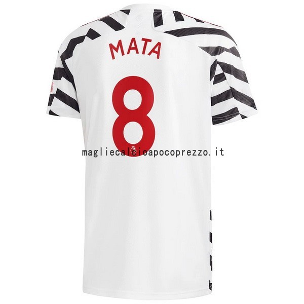 NO.8 Mata Terza Maglia Manchester United 2020 2021 Bianco