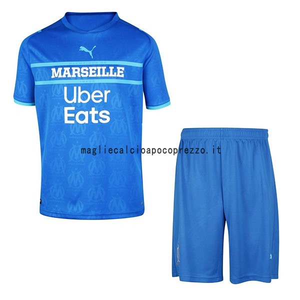 Terza Set Completo Bambino Marseille 2021 2022 Blu
